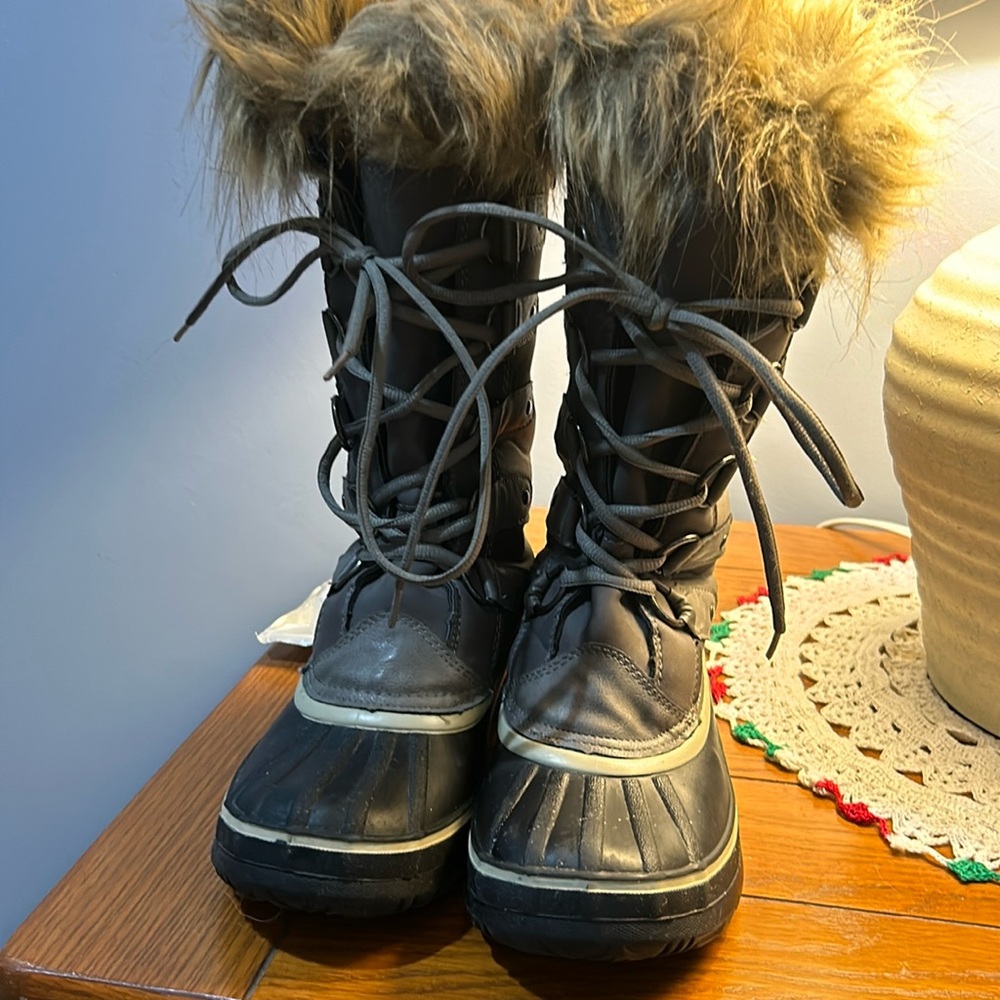 Winter tall boots with fur